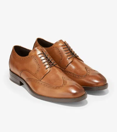 Cole Haan Modern Essentials C34598 Oxford Mens Tan Wingtip Dress Shoes Rhs7892 In Multi