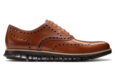 Pre-owned Cole Haan Men's  Zerøgrand Wingtip Oxford Sneakers In Brown