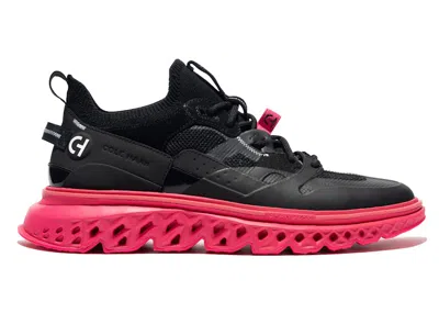 Pre-owned Cole Haan Men's  Zerogrand Wingtip Phantaci Sneakers In Black/pink