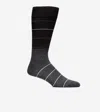 Cole Haan Men's Color Block Stripe Dress Crew Socks - Black In Black