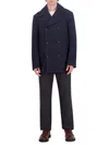 Cole Haan Men's Double Breasted Wool Blend Peacoat In Navy