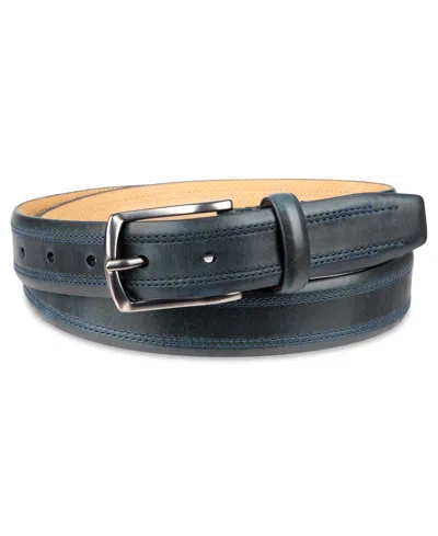 Cole Haan Men's Double Stitched Leather Dress Belt In Black