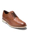 Cole Haan Men's Flex Grand Wingtip Lace-up Shoe In British Tan-ivory