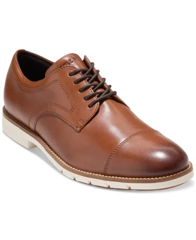 Cole Haan Grand 360 Cap Toe Derby In British Tan-ivory