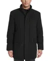 Cole Haan Men's Full-zip Stand-collar Car Coat In Black