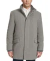 Cole Haan Men's Full-zip Stand-collar Car Coat In Light Grey