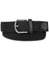 Cole Haan Men's Fully Adjustable Stretch Casual Corded Web Belt In Black