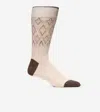 Cole Haan Men's Geo Dress Crew Socks - Beige In Neutral
