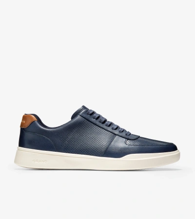 Cole Haan Men's Grand Crosscourt Modern Perf Sneaker Men's Shoes In Peacoat Perforated-british Tan