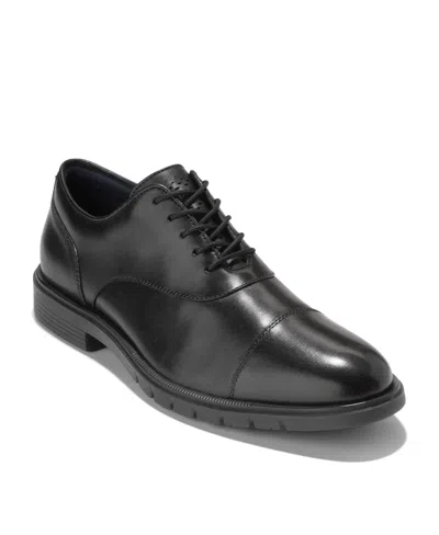 Cole Haan Newmark Grand Cap Toe Oxford In Black