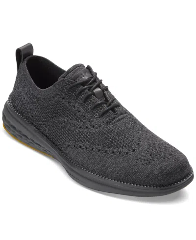 Cole Haan Men's Grand Hurrion Stitchlite Wingtip Oxford Shoes In Black Stitchlite