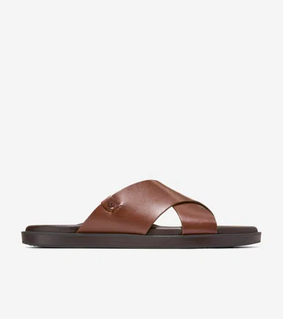 Cole Haan Men's Grand Neoclassic Cross Strap Sandals - Brown Size 9