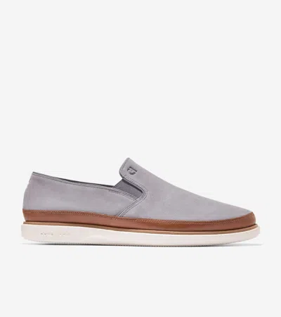 Cole Haan Men's Grandprø Strawpoint Twin Gore Loafers - Grey Size 9.5 In Gray
