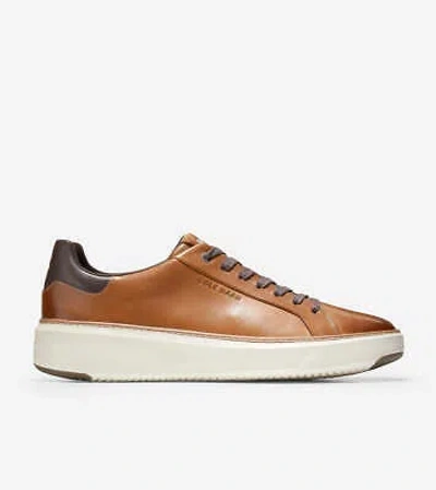 Pre-owned Cole Haan Men's Grandprø Topspin Sneakers British Tan - C34229 In Brown