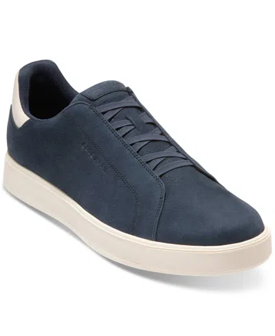 Cole Haan Grand Crosscourt Daily Elastic Lace Slip-on Sneakers In Blue