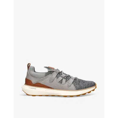 Cole Haan Womens Grey Grandprø Stitchlite Ii Panelled Woven Mid-top Trainers
