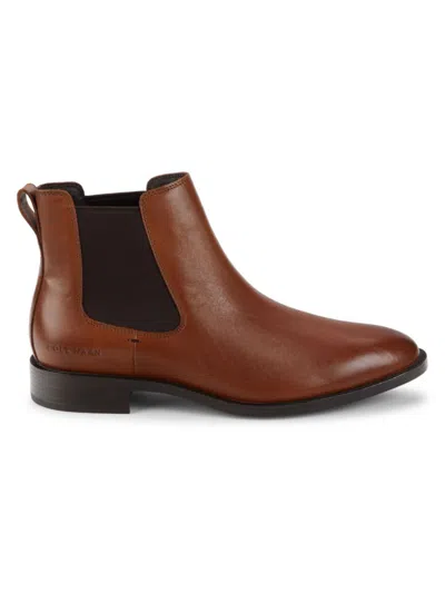 Cole Haan Men's Hawthorne Leather Chelsea Boots In British Tan