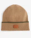 Cole Haan Men's Heritage Ribbed-knit Tipped Cuffed Beanie In Oxford Tan