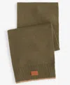 Cole Haan Men's Heritage Ribbed-knit Tipped Scarf In Olive