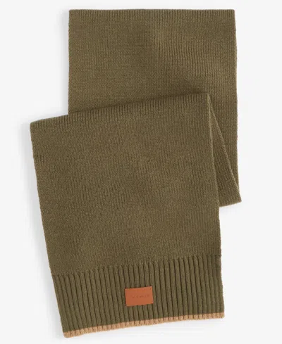 Cole Haan Men's Heritage Ribbed-knit Tipped Scarf In Olive