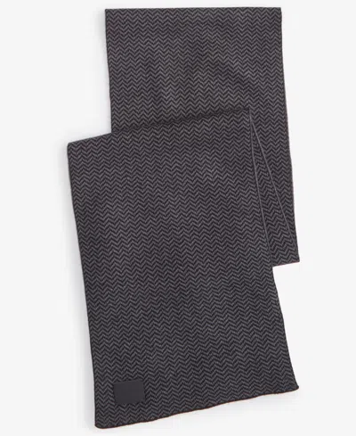 Cole Haan Men's Herringbone Scarf In 1black M