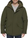 Cole Haan Full Zip Hooded Down Jacket In Olive