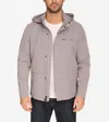 Cole Haan Men's Hooded Rain Parka - Grey Size Medium In Grey