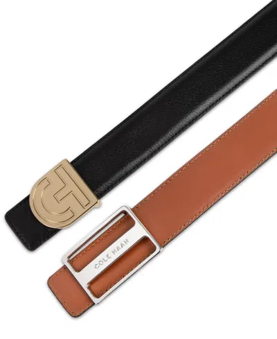 Interchangeable Leather Belt Set with Gold Hardware - Black, Tan, Brown Western Ranger Belt Antique Gold Engraved Buckle Set Oil  main image 3