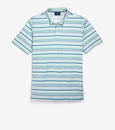 Cole Haan Men's Links Polo Shirt - White Size 2xl In Blue