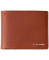 Cole Haan Men's Luxe Rfid Boxshine Extra Capacity Bifold Wallet In Cognac