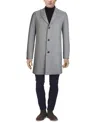 Cole Haan Men's Melton Classic-fit Topcoat In Light Grey