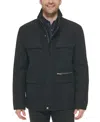 Cole Haan Men's Wool-blend Regular Fit Coat In Black