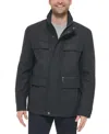 Cole Haan Men's Melton Wool Multi-pocket Field Coat In Charcoal