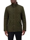 Cole Haan Men's Mockneck Quilted Corduroy Jacket In Olive