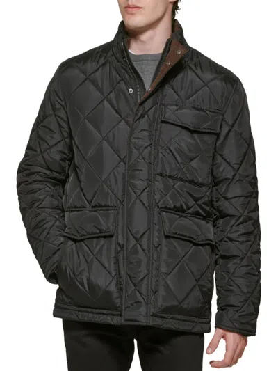 Cole Haan Quilted Field Jacket In Black