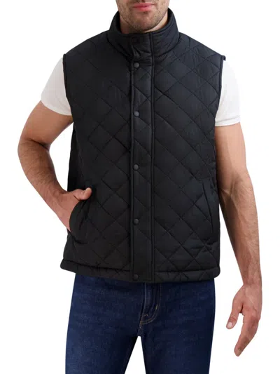 COLE HAAN MEN'S MOCK TURTLENECK QUILTED VEST
