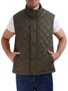 Cole Haan Quilted Vest In Olive