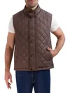 Cole Haan Men's Mockneck Quilted Vest In Wren