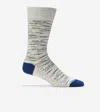 Cole Haan Men's Multi Color Abstract Line Print Dress Crew Socks - Grey Size Osfa In Grey