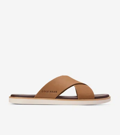 Cole Haan Men's Nantucket Cross Strap Slip On Slide Sandals