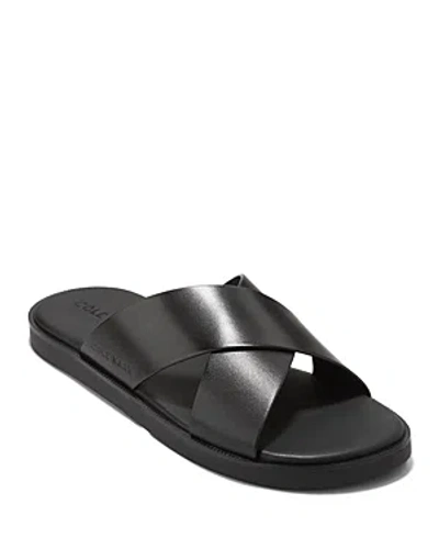 COLE HAAN MEN'S NANTUCKET CROSS STRAP SLIP ON SLIDE SANDALS
