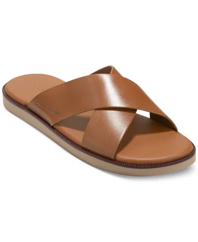 Cole Haan Nantucket Cross Strap Sandal In British Tan-dark  display picture 1