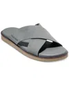 Cole Haan Men's Nantucket Cross Strap Slip-on Slide Sandals In Lava Smoke Nubuck