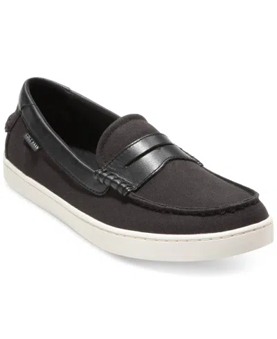 Cole Haan Men's Nantucket Slip-on Penny Loafers In Black Canvas,black,ivory