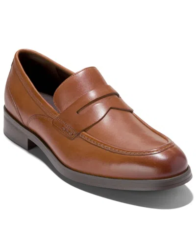Cole Haan Men's Newmark Grand Penny Round Toe Loafers In Brown
