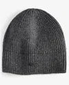 Cole Haan Men's No-cuff Logo Beanie In Dark Grey