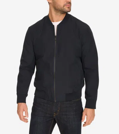 Cole Haan Men's Nylon Bomber Jacket - Blue Size Small In Black