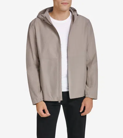 Cole Haan Men's Packable Running Rain Jacket - Beige Size Small In Neutral