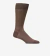 Cole Haan Men's Pique Textured Crew Socks - Brown In Brown