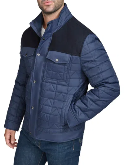 Cole Haan Multimedia Jacket In Navy